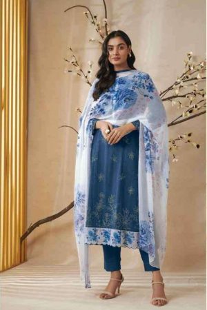 My Fashion Road Saadgi Aradhya Traditional Designs Cotton Salwar Kameez | Blue
