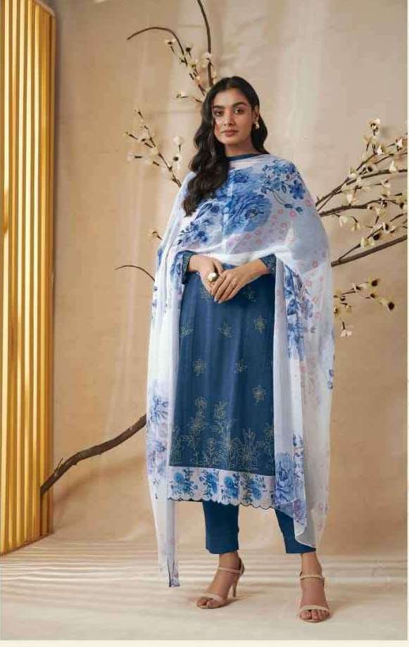My Fashion Road Saadgi Aradhya Traditional Designs Cotton Salwar Kameez | Blue