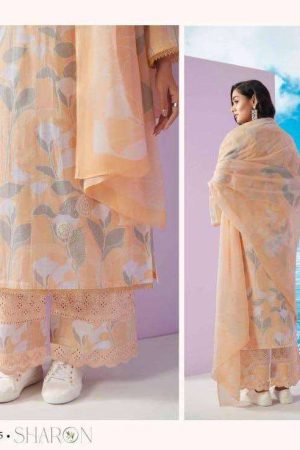 My Fashion Road Sahiba Sharon Designer Exclusive Cotton Salwar Suit | Peach