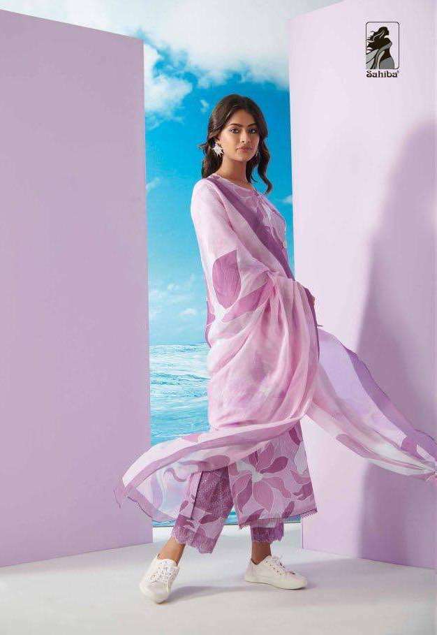 Sahiba Sashiko Pashmina Unstitched Dress Material - Winter Suits