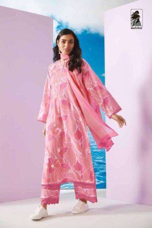 My Fashion Road Sahiba Sharon Designer Exclusive Cotton Salwar Suit | Pink