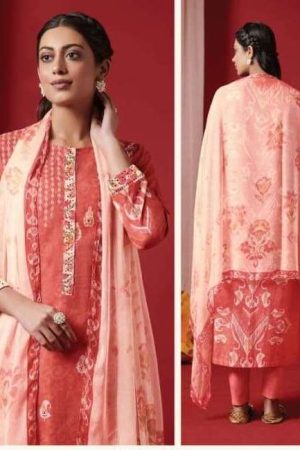 My Fashion Road Sahiba Sarg Ikkat Designer Fancy Cotton Salwar Kameez | Red