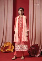 My Fashion Road Sahiba Sarg Ikkat Designer Fancy Cotton Salwar Kameez | Red