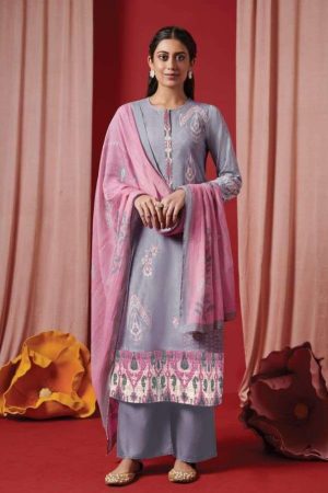 My Fashion Road Sahiba Sarg Ikkat Designer Fancy Cotton Salwar Kameez | Lilac