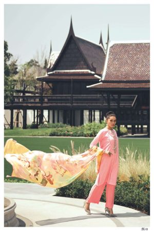 My Fashion Road Varsha Magnolia Designer Cotton Salwar Kameez | Pink