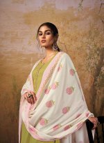 My Fashion Road Ganga Aisha Cotton Plazzo Dress Material | Green