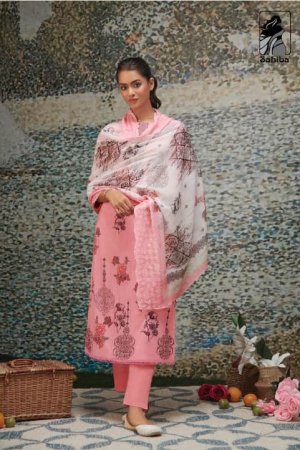 My Fashion Road Sahiba Sairah Cotton Pant Style Dress Material | Peach