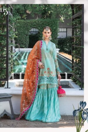 My Fashion Road Mariab Luxury Lawn Unstitched Eid collection 2023 | D5