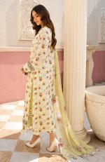 My Fashion Road Alzohaib Sunshine Bloom Unstitched Suit With Chikankari Dupatta | D6
