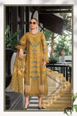 My Fashion Road Mariab Luxury Lawn Unstitched Eid collection 2023 | D6