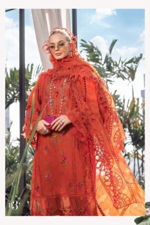 My Fashion Road Mariab Luxury Lawn Unstitched Eid collection 2023 | D3