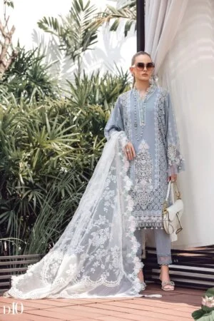 My Fashion Road Mariab Luxury Lawn Unstitched Eid collection 2023 | D10