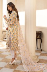My Fashion Road Alzohaib Sunshine Bloom Unstitched Suit With Chikankari Dupatta | D12