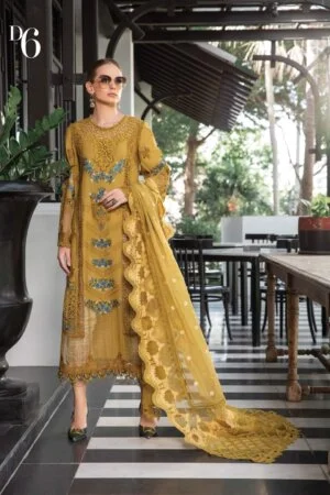 My Fashion Road Mariab Luxury Lawn Unstitched Eid collection 2023 | D6