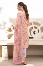 My Fashion Road Alzohaib Sunshine Bloom Unstitched Suit With Chikankari Dupatta | D15