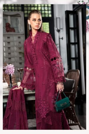 My Fashion Road Mariab Luxury Lawn Unstitched Eid collection 2023 | D9