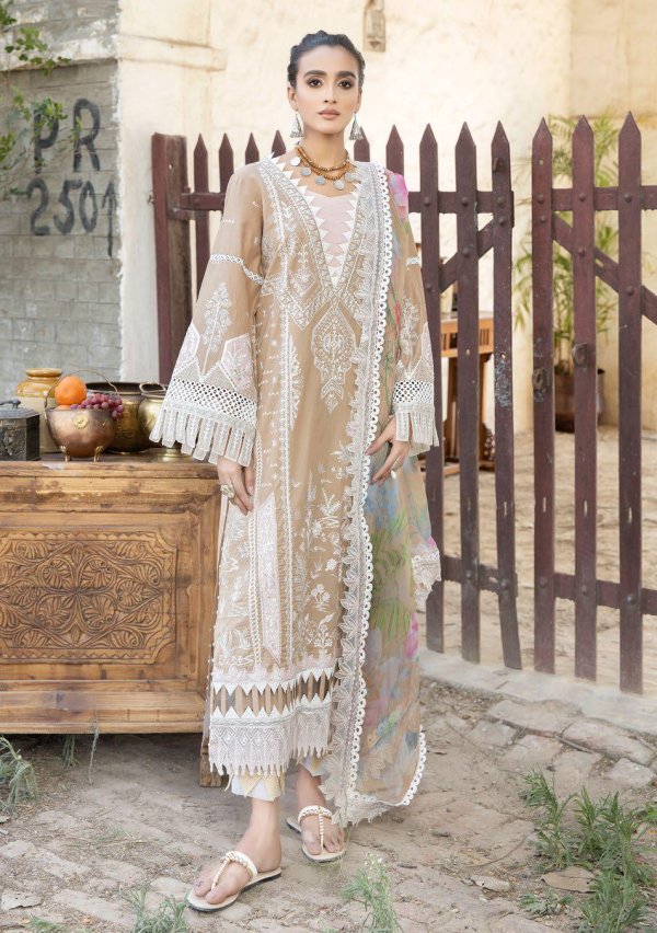 My Fashion Road Tehzeeb by Riaz Arts Embroidered Lawn Collection 2023 | TL-42