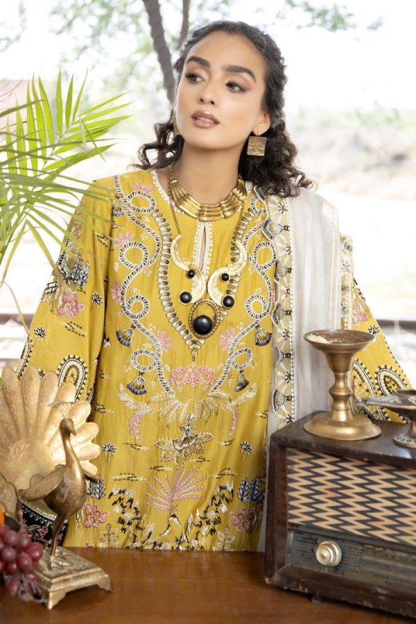My Fashion Road Tehzeeb by Riaz Arts Embroidered Lawn Collection 2023 | TL-43