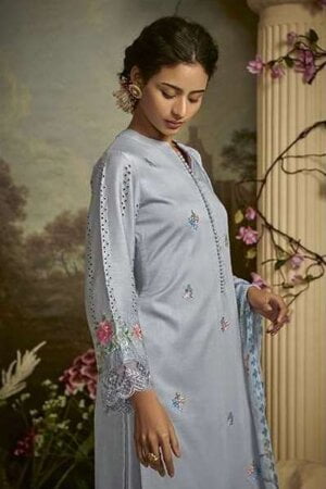 My Fashion Road Kimora Heer Gulbagh Designer Fancy Cotton Salwar Kameez | Blue