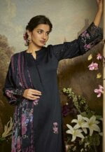 My Fashion Road Kimora Heer Gulbagh Designer Fancy Cotton Salwar Kameez | Black