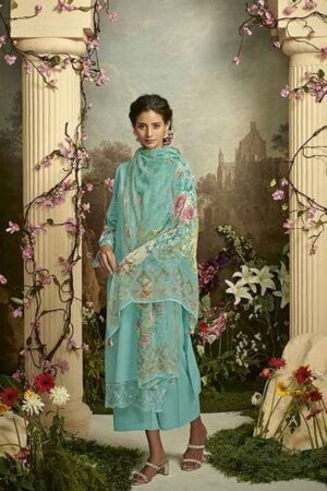 My Fashion Road Kimora Heer Gulbagh Designer Fancy Cotton Salwar Kameez | Turqoise
