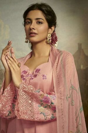 My Fashion Road Kimora Heer Gulbagh Designer Fancy Cotton Salwar Kameez | Pink