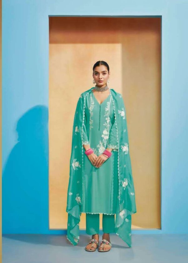My Fashion Road Sabr Kimora Heer Pant Style Suits | Turquoise