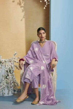 My Fashion Road Sabr Kimora Heer Pant Style Suits | Lilac