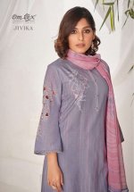 My Fashion Road Omtex Jivika Fancy Cut Work Traditional Cotton Suit | Lilac