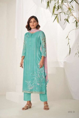 My Fashion Road Omtex Jivika Fancy Cut Work Traditional Cotton Suit | Blue