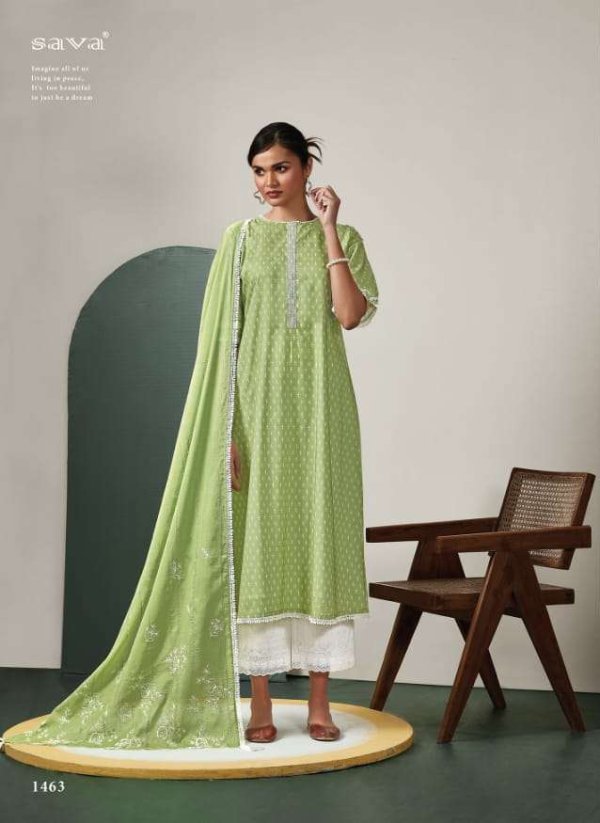 My Fashion Road Sava Pehr Exclusive Designer Fancy Cotton Salwar Kameez | Green