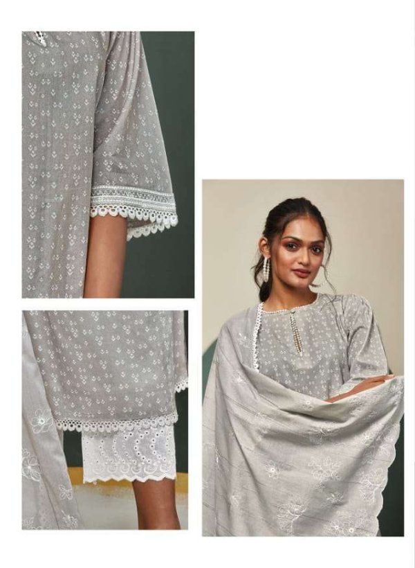 My Fashion Road Sava Pehr Exclusive Designer Fancy Cotton Salwar Kameez | Grey