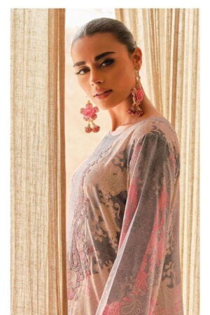 My Fashion Road Varsha Ashnoor Designer Pakistani Pattern Muslin Suit | Purple