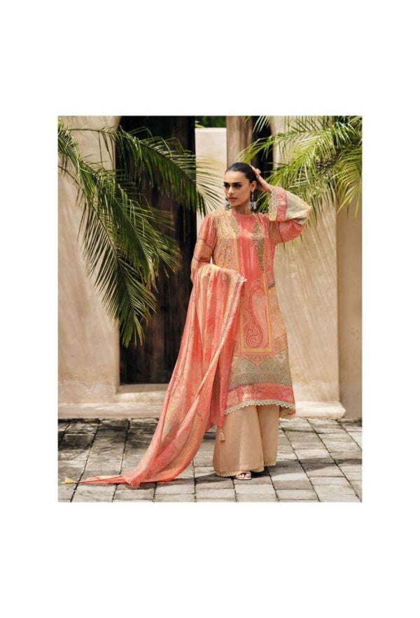 My Fashion Road Varsha Ashnoor Designer Pakistani Pattern Muslin Suit | Red