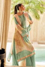 My Fashion Road Varsha Ashnoor Designer Pakistani Pattern Muslin Suit | Green