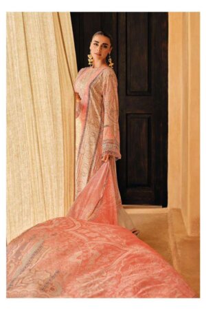 My Fashion Road Varsha Ashnoor Designer Pakistani Pattern Muslin Suit | Pink