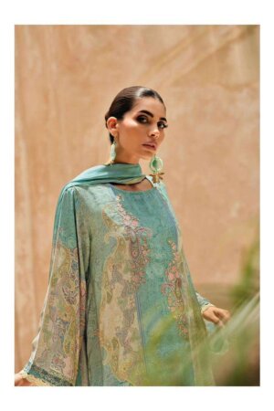 My Fashion Road Varsha Ashnoor Designer Pakistani Pattern Muslin Suit | Blue