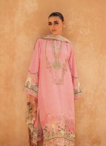 My Fashion Road Varsha Mughal Garden Designer Muslin Pakistani Pattern Suit | Peach