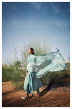 My Fashion Road Varsha Pastel Sky Fancy Exclusive Muslin Salwar Suit | Blue