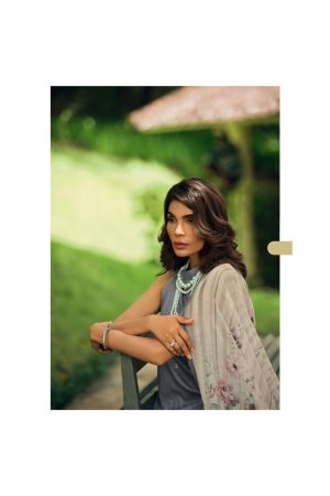 My Fashion Road Varsha Summer Breeze Designer Muslin Salwar Suit | Grey