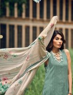 My Fashion Road Varsha Summer Breeze Designer Muslin Salwar Suit | Green