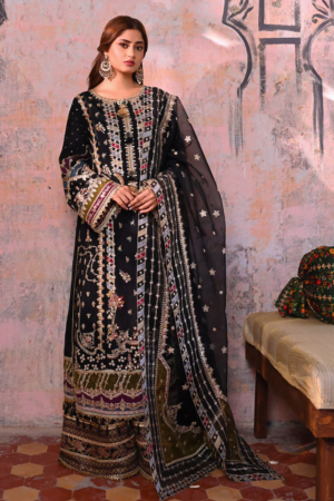 My Fashion Road Qalamkar Luxury Formals Unstitched Wedding Collection’23 | MAHENOOR