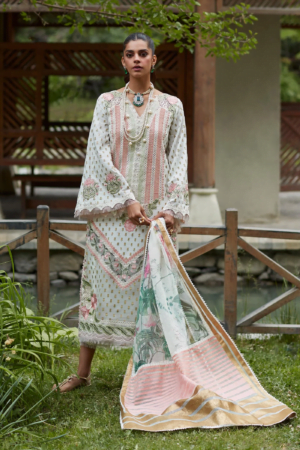 My Fashion Road Crimson Luxury Lawn By Saira Sakira Unstiched Collection 2023 | D5 A