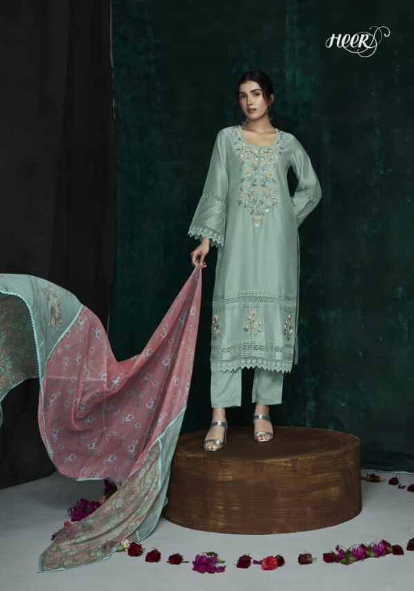 My Fashion Road Kimora Heer Farida Satin Cotton Dress Material | 9045