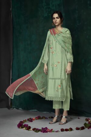 My Fashion Road Kimora Heer Farida Satin Cotton Dress Material | 9048