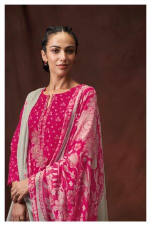 My Fashion Road Ganga Achira Pant Style Unstitched Dress Material | Pink