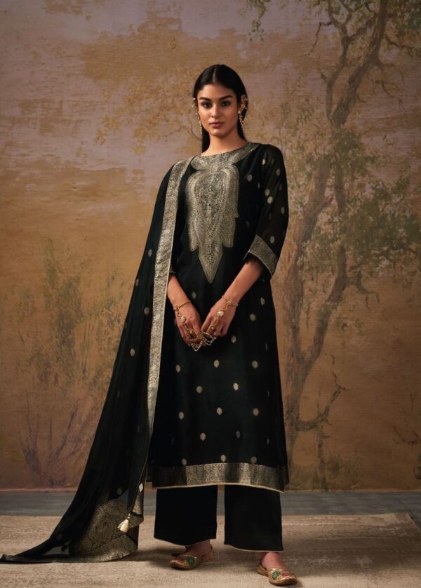 My Fashion Road Ganga Ateet Plazzo Unstitched Dress Material | C1356