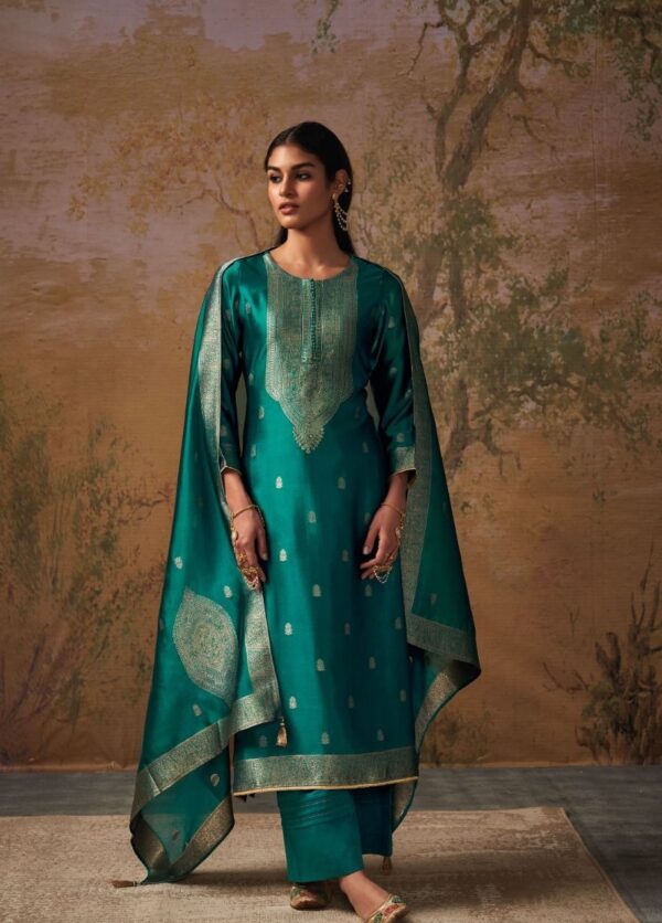 My Fashion Road Ganga Ateet Plazzo Unstitched Dress Material | C1359