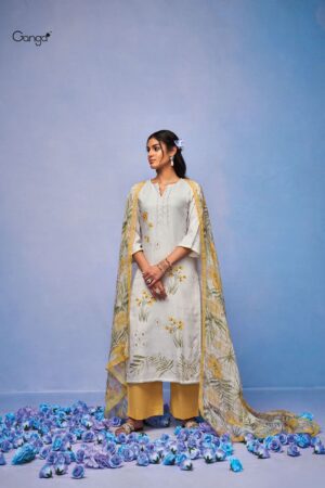 My Fashion Road Ganga Gulmohar Plazzo Dress Material | C1426
