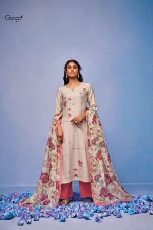 My Fashion Road Ganga Gulmohar Plazzo Dress Material | C1427